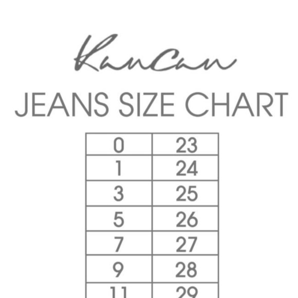 kancan size chart